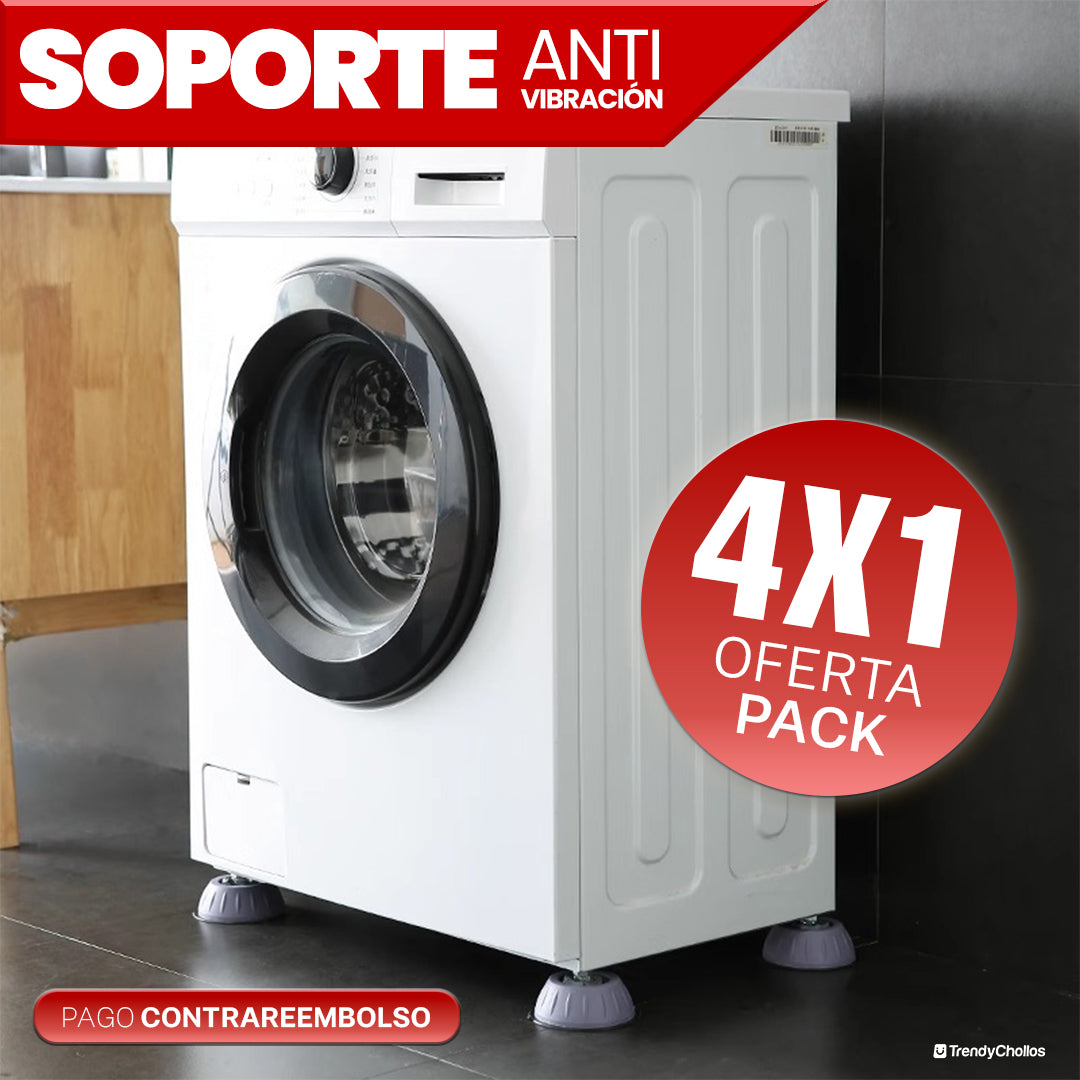 Soporte anti-vibración para lavadoras y secadora - Pack de 4 unidades